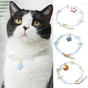 Dog Apparel Fashion Pet Cat Collar Cute Candy Scarf Pendant Necklace Adjustable Kitten Puppy Year Decoration Accessories