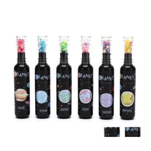 Highlighters Cute Planet Wine Bottle Mini Highlighter Marker Pen Ding Fluorecent Writingtool School Office Supply Drop Delivery Busi Dhply