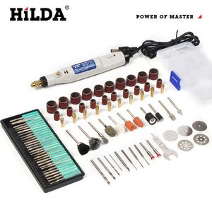 Hilda 18V Gravür Kalem Mini Matkap Döner Aracı Öğütme Aksesuarları Seti Çok Fonksiyonlu