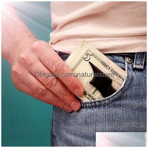 Money Clips Mens Batwing Clip Slim Id Card Bat Cash Holder Magnetic Stainless Steel Drop Delivery Jewelry Dhiow