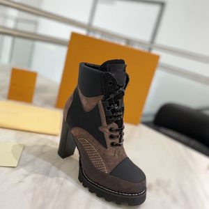 Fashion Boots Louiseity Casual Women Luxury Design Winter Warm Heel Snow Leather Thick soled Sock Boots Viutonity 03-018