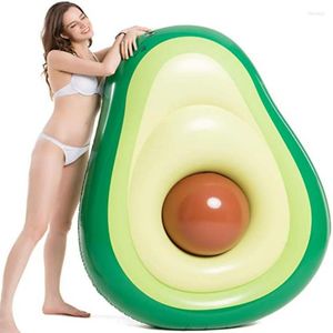 Camp Furniture Inflatable Avocado Floating Steak Swimming Ring Bed Water Play With Ball Leisure Lounge Chair
