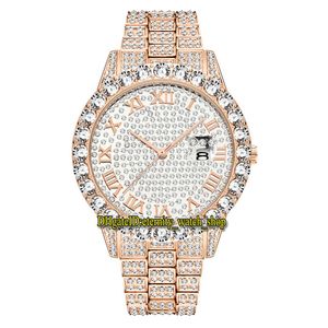 MISSFOX 2021 Eternity 2643 2 Hip Hop Mode Herrenuhren CZ Diamant Inlay Zifferblatt Quarzwerk Herrenuhr Iced Out Diamanten Legierung 2705