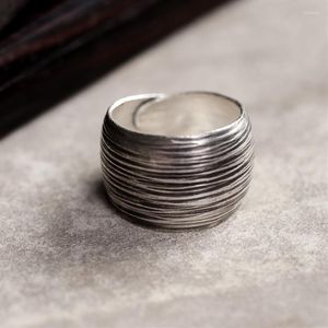 Cluster Rings Fyla Mode 999 Silver Sterling Jewelry 2022 Simple Small Unisex Ring Donna Uomo Fashion 15mm 5.0G WT066