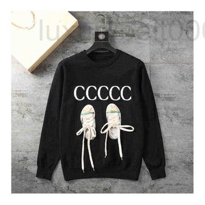 2023 Herrtr￶jor Retro Classic Luxury Sweatshirt Men Letter broderi Rund hals Bekv￤m h￶gkvalitativ Jumper RF6X