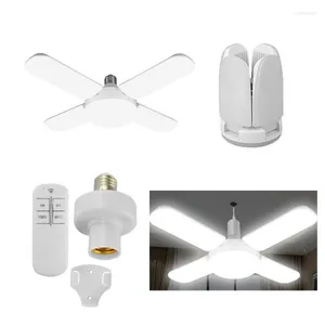 Bulb Fan Blade Timing Lamp AC85-265V 28W 360° Foldable Light Home Ceiling Garage With Remote Controller