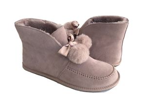 Designer-Schneestiefel, luxuriöse Damenschuhe, Kallen, mit Shearling gefütterter Slouch-Stiefel, flacher Absatz, EU 35–40, mit Box für den Innen- und Außenbereich