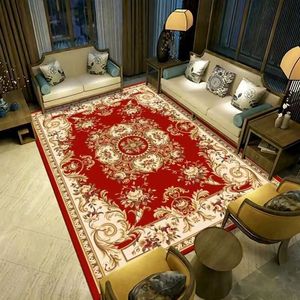 Moderner europäischer amerikanischer Stil, 3D-gedruckter Teppich, Wohnzimmer, Sofa, Couchtisch, leichte Luxusdecke, Zuhause, Schlafzimmer, Doppelbett, Matte