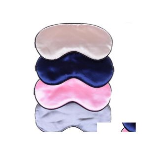 Party Masks Blindfold Eye Er Night Slee Mask 1Pc Travel Silk Sleep Supple Shade Portable Eyebreathable Rest1 Drop Delivery Home Gard Dh7Sz