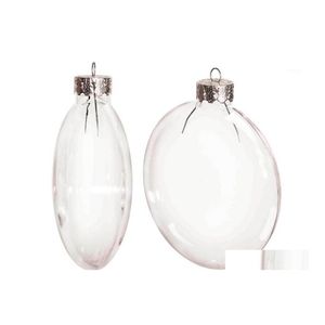 Christmas Decorations Diy Paintable Clear Decoration 80Mm Glass Disc Ornament With Sier Cap 100/Pack1 Drop Delivery Home Garden Fest Dhpkt