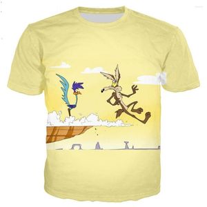 Herrar t shirts roadrunner wile e coyot serie skjorta m￤n kvinnor 3d tryckt nyhet mode tshirt hip hop streetwear casual sommartoppar