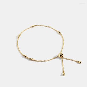 Charm-Armbänder, verstellbar, Perlen für Damen, Basisperlen-Armband mit Zirkon, Kupfer, klassischer Schmuck als Geschenk, Großhandel 10 Stück/Menge