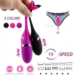 Articoli di bellezza Donne Vibratore vaginale Uovo vibrante in silicone Giocattoli sexy USB Ricaricabile giocattolo sexy Prodotti per adulti Telecomando wireless