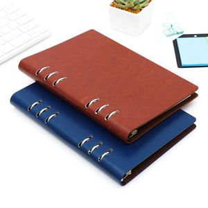 A5 PU Notebook Notepad Diario a fogli mobili Business Journal Planner Agenda Organizzatore Note Book Binder 6 Fori Ufficio Scolastico Supp