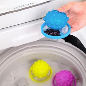 Dog Apparel Laundry Ball Floating Pet Fur Lint Hair Catcher Clothes Cleaning Removal Reusable Mesh Bag