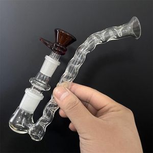 Sherlock Mini Hammer Glaspfeifen Schwere Wand Glas Design Griff Löffel Ölbrenner Rauchpfeife für Trockenkräuter Shisha 7,5 Zoll