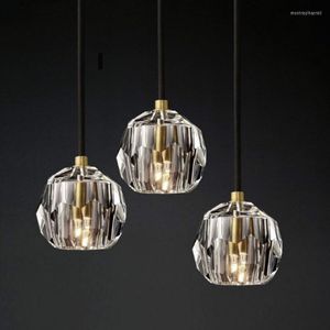 Lâmpadas pendentes Personalidade de estilo europeu Moderno Cristal Crystal Living Arte Artlide Bedroom Designer El Cafe Lights LX101618