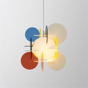 Подвесные лампы творческий светодиодный многоцветный подходящий моделирование люстры Внутреннее освещение современное минималистское минималистское ресторан