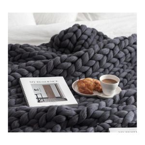 Couvertures tricotage jet yarn tricot couverture à main