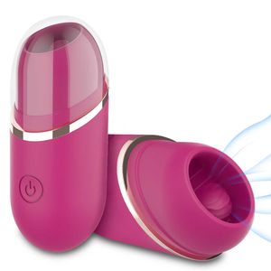 Skönhetsartiklar läppstift vibrator hemlig tung slickande kula klitoris stimulator g-spot massage tyst sexig leksak för kvinna onani