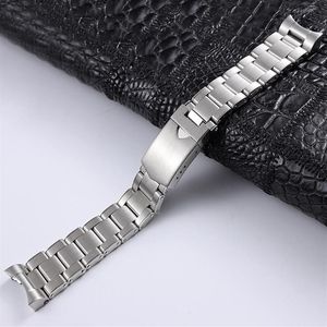 Watch Band For 316L Series Solid Stainless Steel Strap Male 22mm Bracelet Waterproof Accessories Rivet Drawing Bands2404