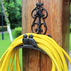 Watering Equipments Heavy Duty Wall Mount Hose Hanger Holder Deluxe Cast Iron Organizer Hook Solid Metal Garden Yard Water Pipe Reel