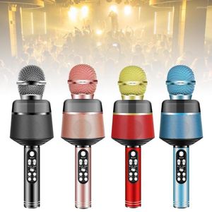 Microfones Q08 Bluetooth 5.0 Microfone sem fio Miculheld Mic Mini Home KTV para Music Professional Speaker Player Singing Recorder