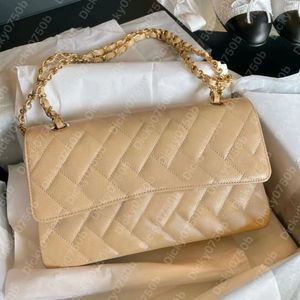 حقائب كتف فاخرة ذات سلسلة سوداء من مصمم حقائب كتف من Woc Tasche Classic Flap Women sac de Luxe Handbag Messenger Bolsos dicky0750 Caviar Leather Bag Crossbody