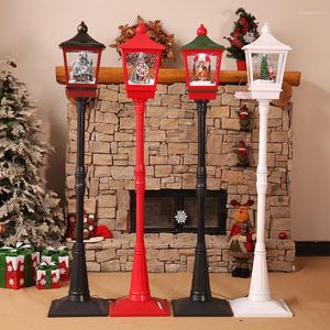 Decorações de Natal Snow Street Light With Music Western Style Merry Supplies Festival Festival Party Ornamentos Layout do jardim