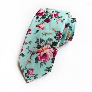 Bow Ties Fashion Men's Business Casual Tie High Quality Cotton Cloth Floral Trendy 6cm Wedding Groom Suit Accessories