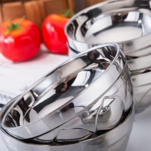 Bowls Double Walled Insulated Bowl Home Restaurant Canteen Travel Stainless Steel