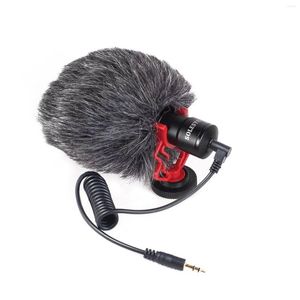 Microphones SOLESTE MZ1 Condenser Cardioid Microphone Recording Mic 3.5mm Plug-and-Play W/ Mount Wind Screen For Smartphone