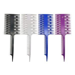 Hårfärgning kam bredt tandborstar fiskben borste hårstyling frisör verktygssalong tillbehör