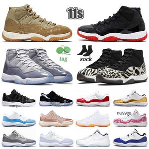 Kostengünstige 11s Olive Lux Jumpman 11 Outdoor-Sportschuhe für Herren und Damen aus Wildleder, Animal Instinct Low Cool Grey Pure Violet White Bred JORDAM