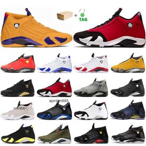 2023 14s Jumpman Basketball Scarpe da basket da uomo Allenatori 14 University Gold Gold Black Black Toe Canne Canada Hyper Royal Outdoor Sport Sneakers con Box Jordon Jordam