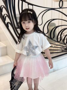 Bebek Kız Giyim Setleri Yaz kısa Kollu T-shirt tutu Etek Çocuklar için 2 Adet Giyim Takım Elbise kız Giysileri Kıyafetler
