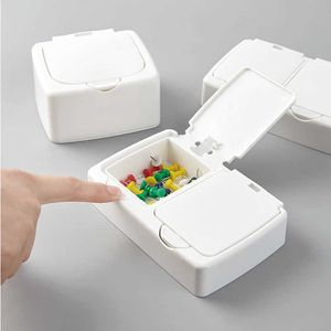 Mini Button Desktop Storage Box with Lid Small Candy Sundries Jewlery Kawaii Container Organizer