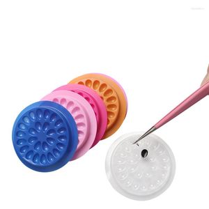 Make -upborstels 10 stks wimperlijmstand houder verlenging levert lijm pallet plastic pakking oog lashes pads tool