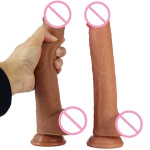 Sk￶nhetsartiklar mjuk dildo dubbelskikt silikon stora sucker sexiga leksaker f￶r kvinnor realistiska penis anal dildos man kvinnlig masturbator sexig