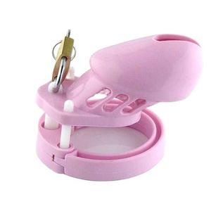 Itens de beleza Pink Feminizing Sissy Silicone Cock Chastity Device Gaiola Kinky Bondage Restraint CBT Ereção Restrição Brinquedo sexy