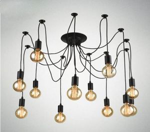 Vintage Nordic Spider Lampa wisiorku wielokrotne regulowane retro lampy wisiorek retro loft klasyczny dekoracyjny oprawa oświetlenie LED HOME1856816