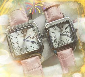 高級シンプルなスクエアローマンダイヤル腕時計男性と女性輸入クォーツムーブメント 2 ピンオリジナルバックルブレスレット年次爆発ハイエンドエレガントな高貴な時計