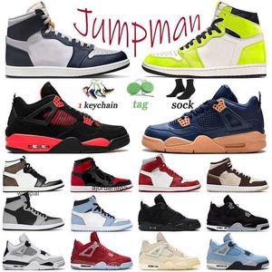 Casual Jumpman 1 Visionaire Basketball Shoes Mens Trainers 1s Bred Patent Women Sports Oklahoma Sooners 4s Trainers White Oreo 4 Military Jordam