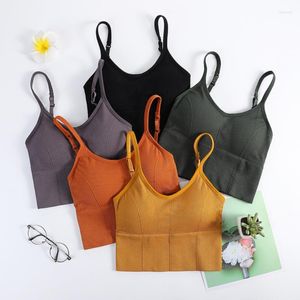 Tanques femininos Tubo feminino Tubo de beleza em forma de U Back Sling de peito sem aço de anel de anel de aço esportes de sutiã de baixo para roupas íntimas