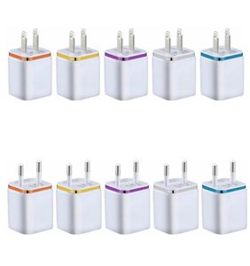 Dual USB Wall Charger 5V 21A Square Design Charging Adapter EU US Plug for iPhone Samsung Huawei LG1475866