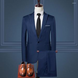 Abiti da uomo Moda Business Casual Abito coreano Set da due pezzi