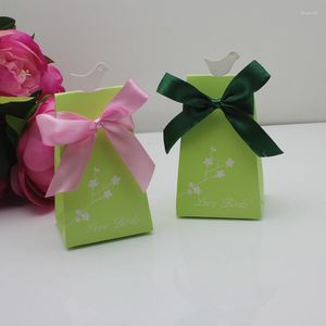 Geschenkverpackung 100pcs/Los Design Hochzeit Dragees Box Pink White Chocolate f￼r Pacakging Candy Bag