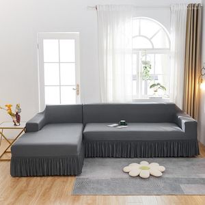 Stuhl Deckt atmungsaktives Ecksofa f￼r Wohnzimmer elastischer Couch Abdeckung Hautfreundlicher Slip -Besch￼tzer 1/2/3/4 Sitz