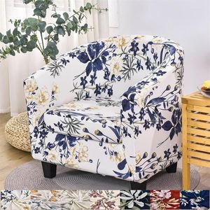 Chair Covers Pastoral Bar Counter Club Slipcovers Stretch Armchair Tub Cover Sofa Spandex Single Case For Living Room