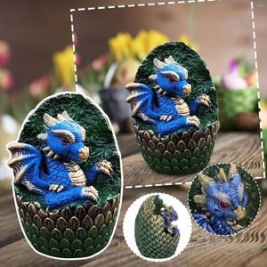 Decorazioni natalizie 1Pc Dragon Egg Collezione di souvenir Decorazione domestica Ornamento per feste Resina sintetica Artigianato Decor Regalo d'azione per bambini